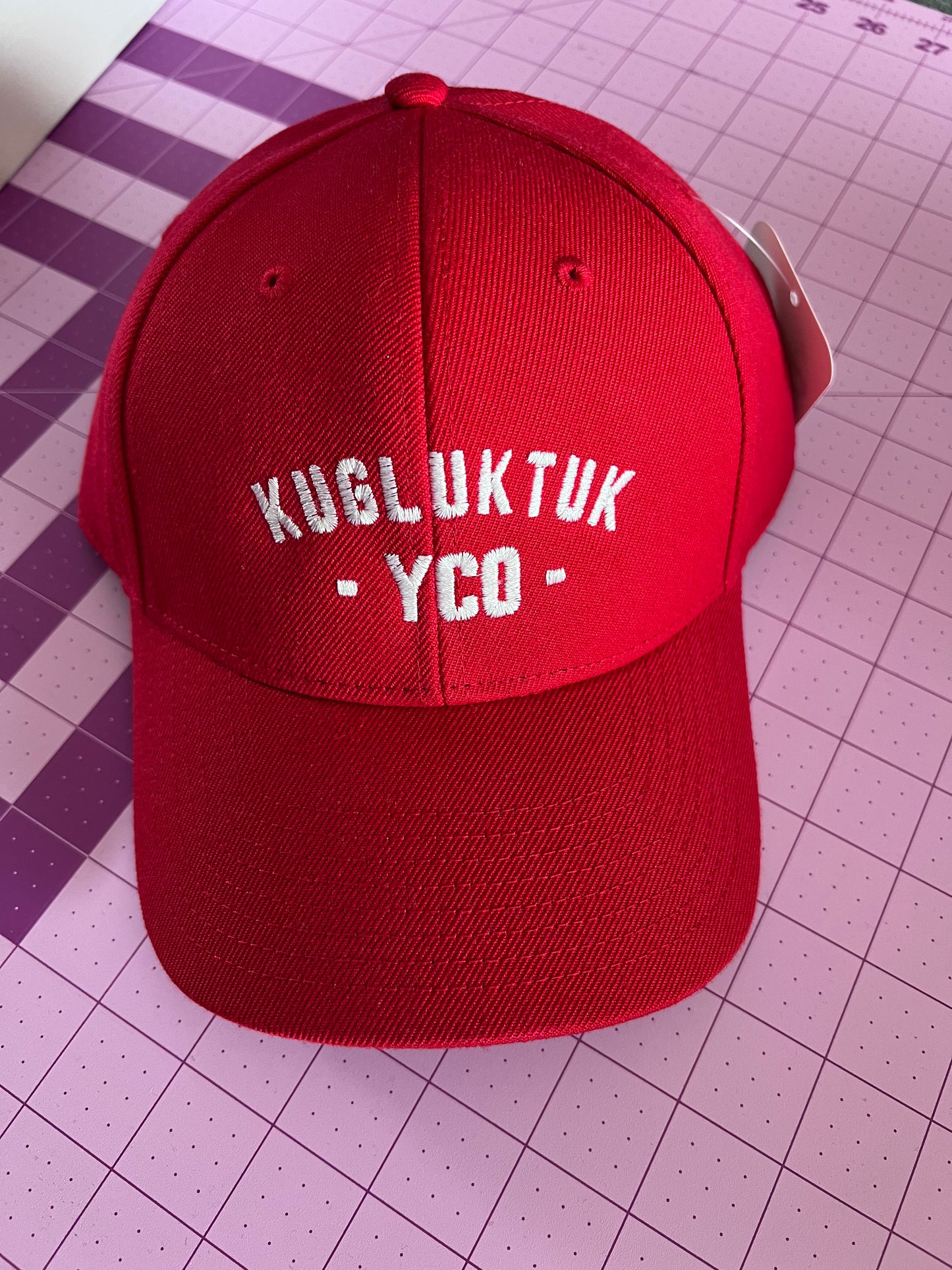 Adult Red Kugluktuk YCO Velcro Cap
