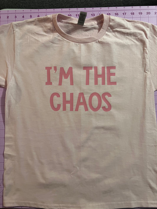 Youth Pink I'm The Chaos T-Shirts