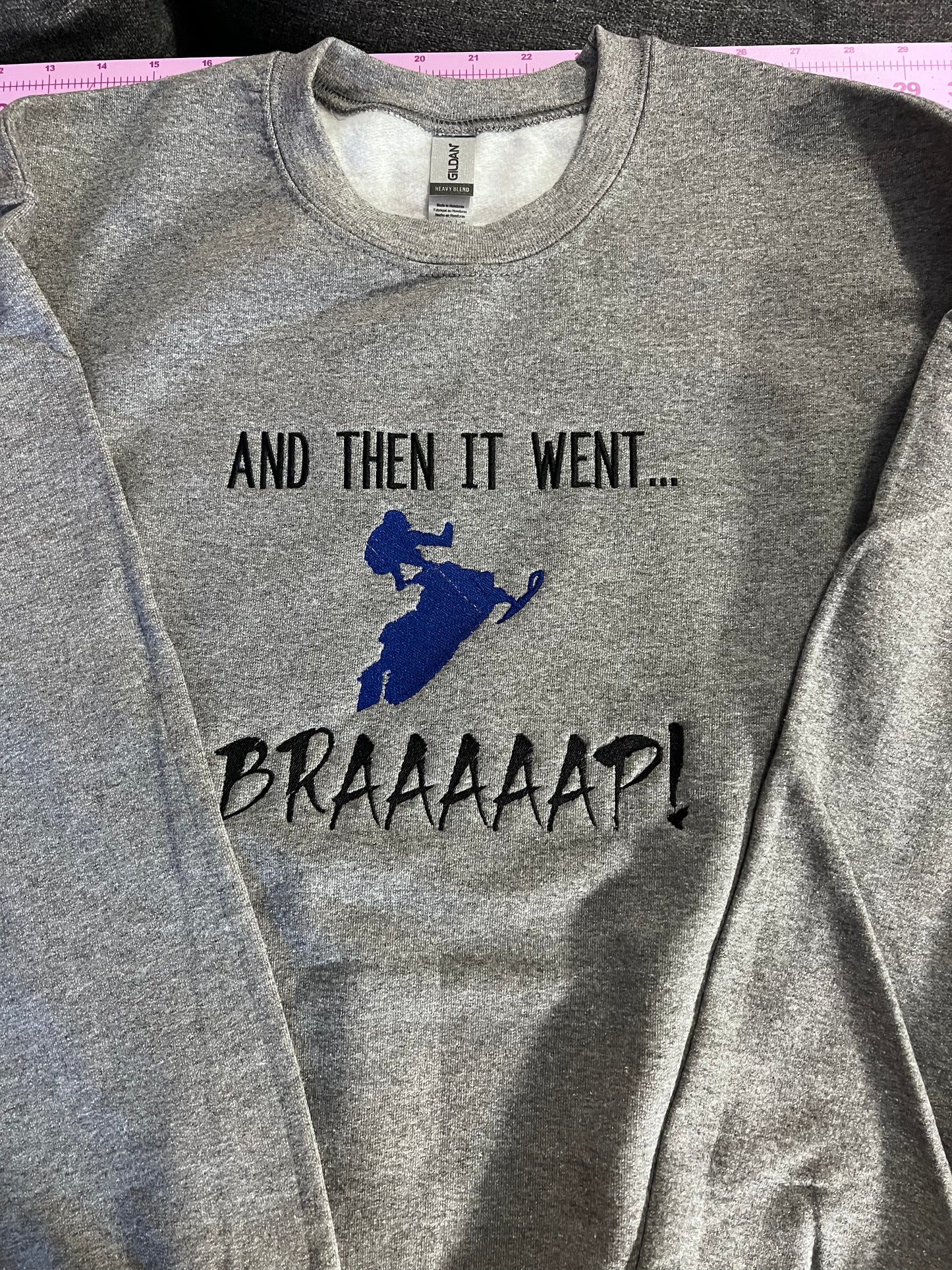 Adult Graphite Braaaap Embroidered Crewneck