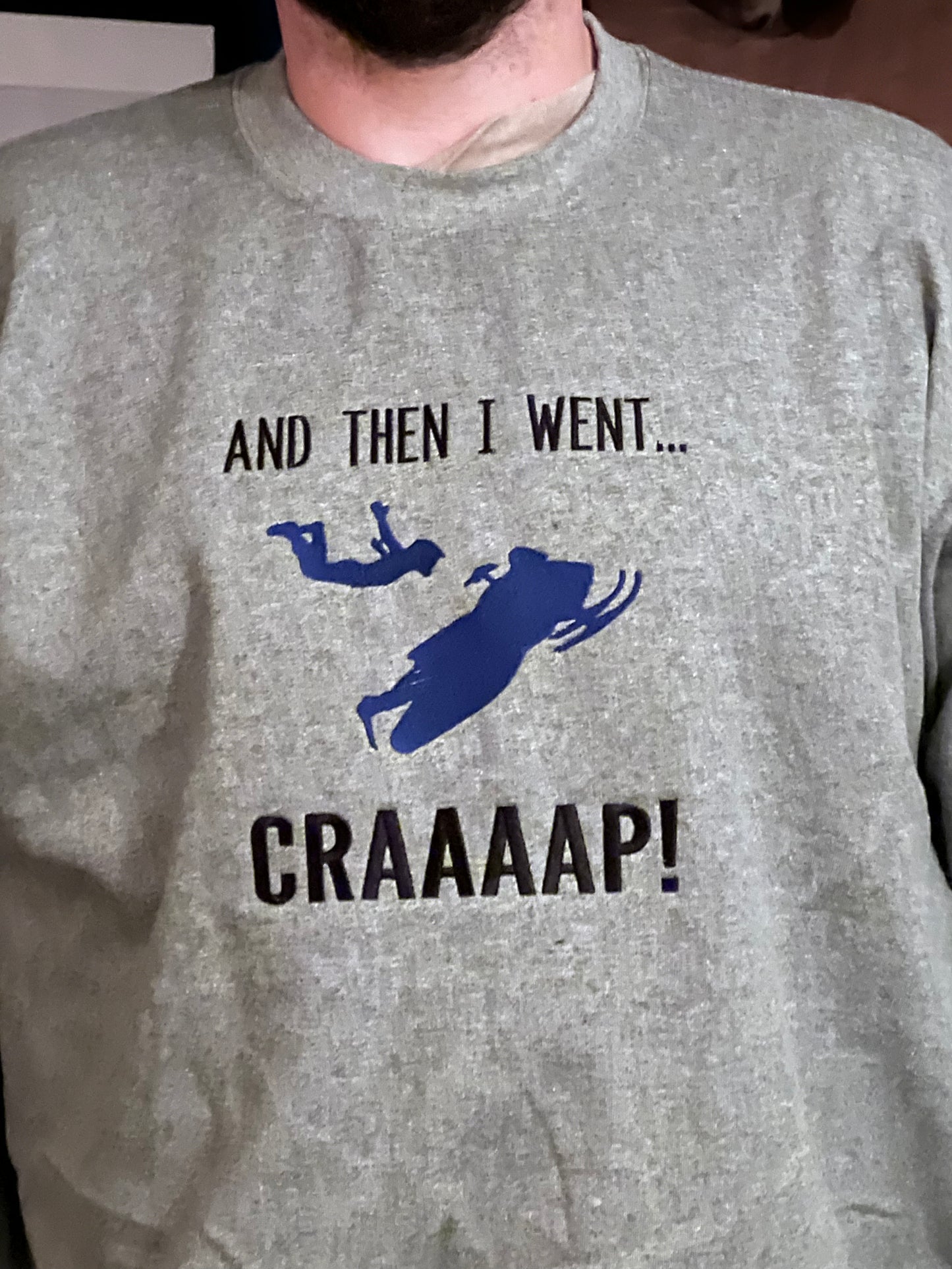 Adult Graphite Craaaap Embroidered Crewneck