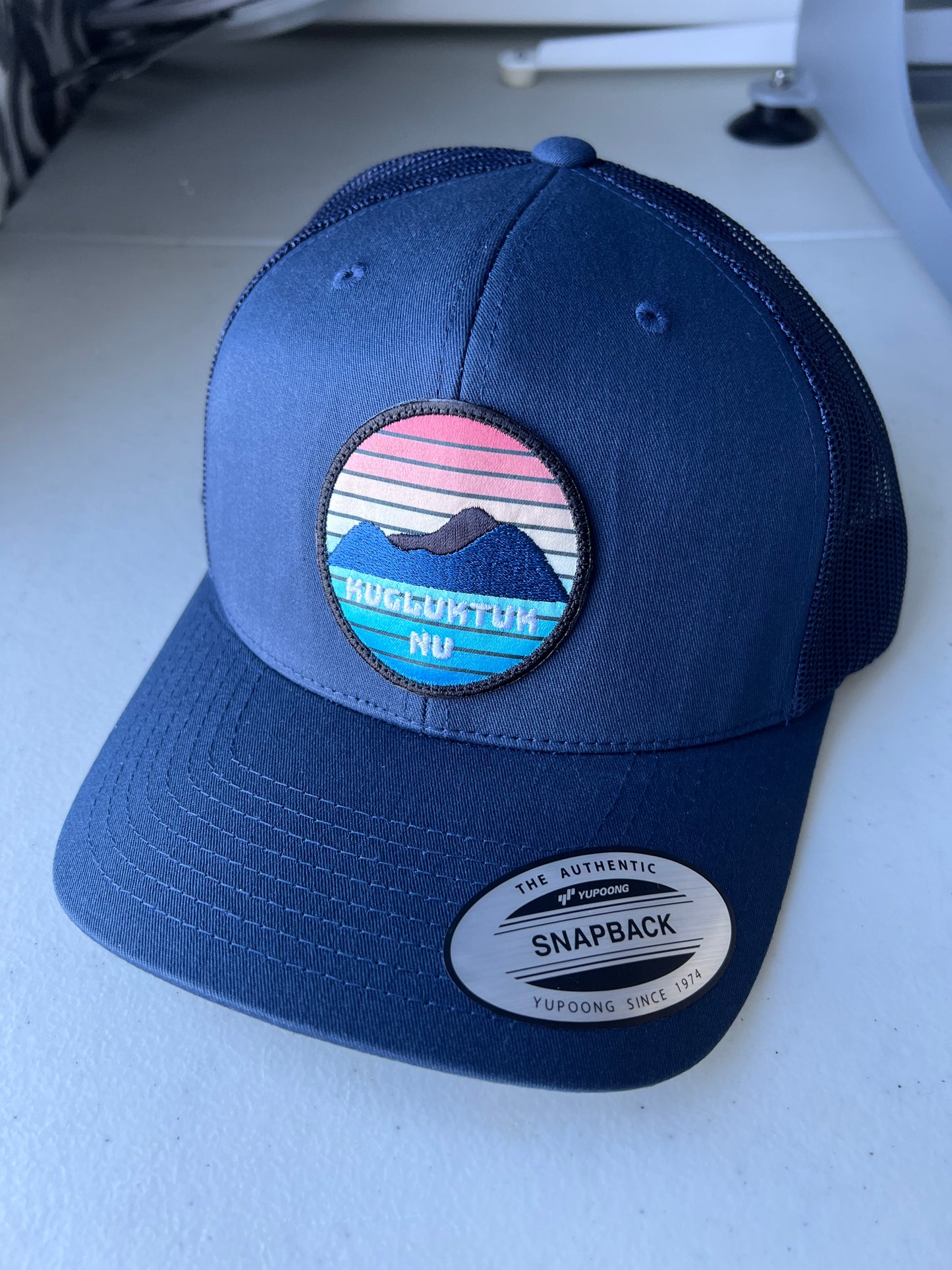 Adult Kugluktuk Sunset Embroidered Patch Trucker Cap