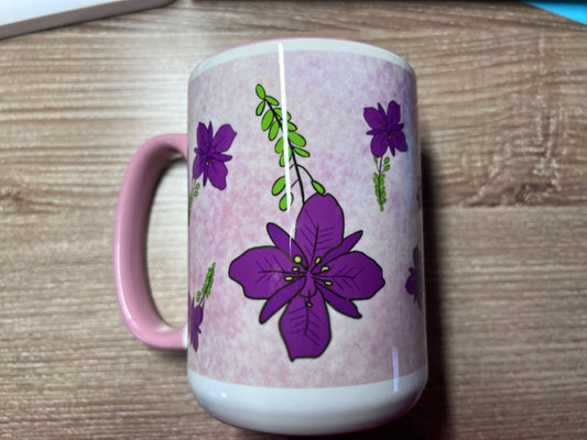 Pink Fireweed ceramic mug