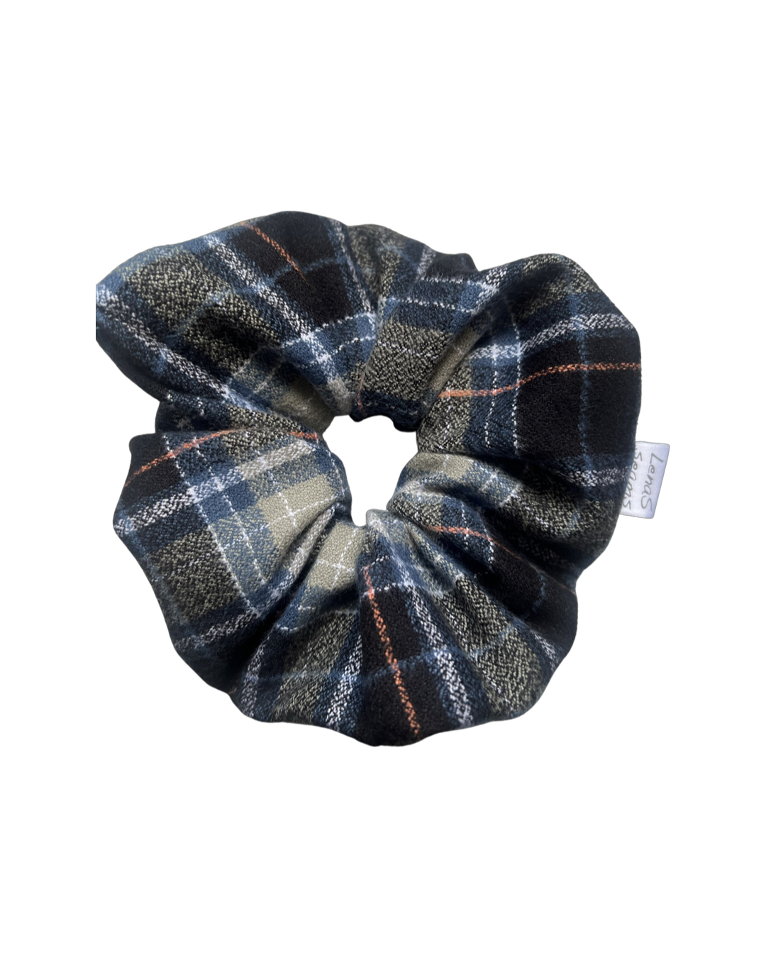 Navy flannel scrunchies