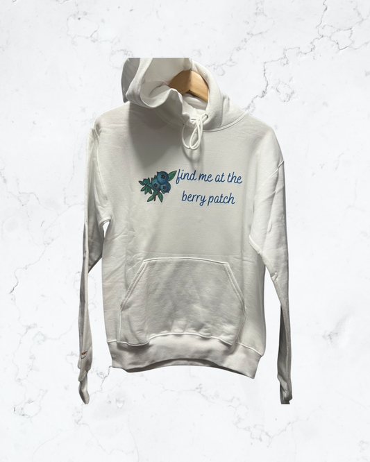 Find Me at the Berry Patch Hoodie-Blueberry