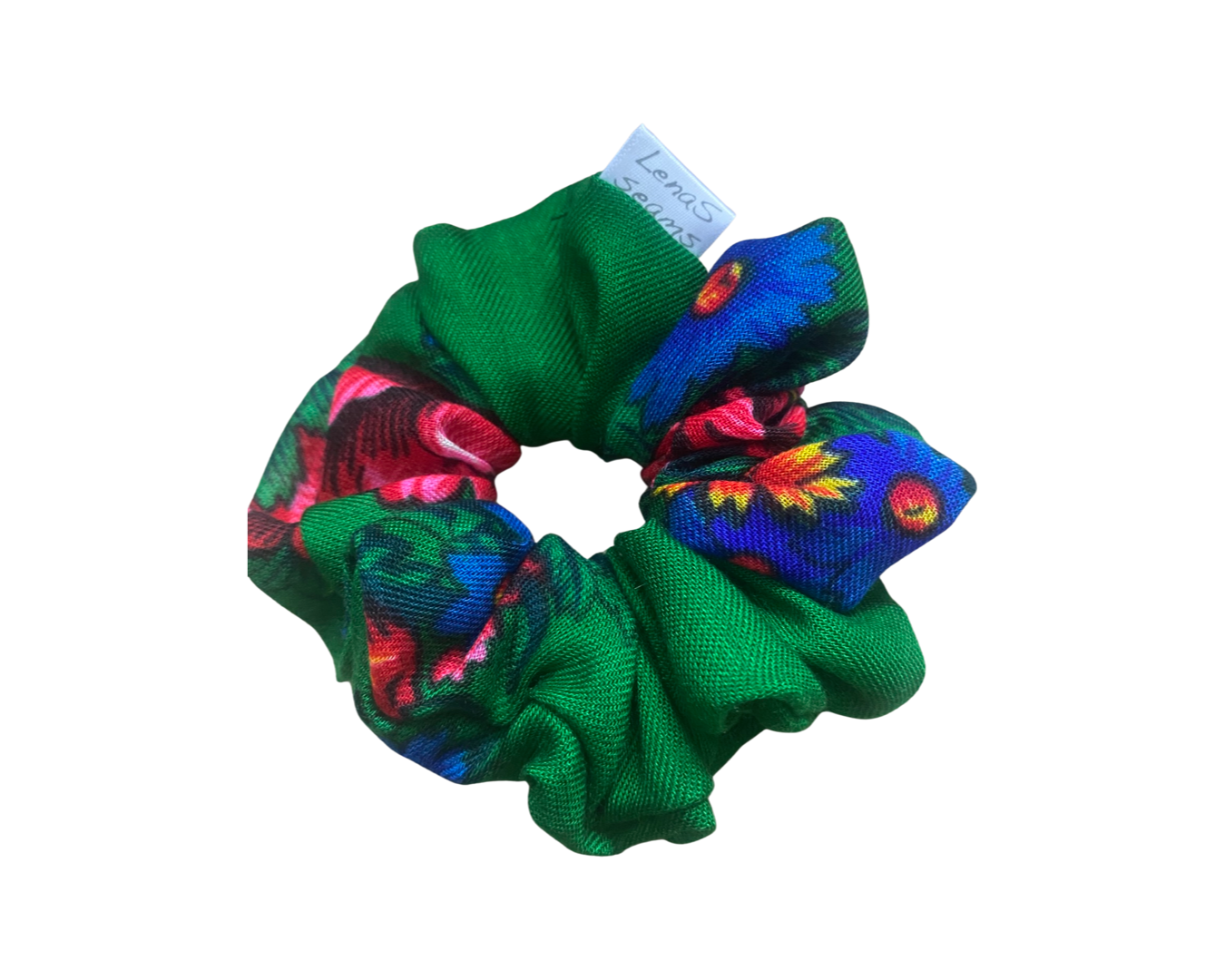 Green Granny Hanky hair scrunchies