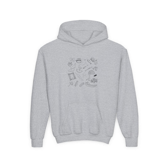 Youth Inuit Things Hoodie with Black Print