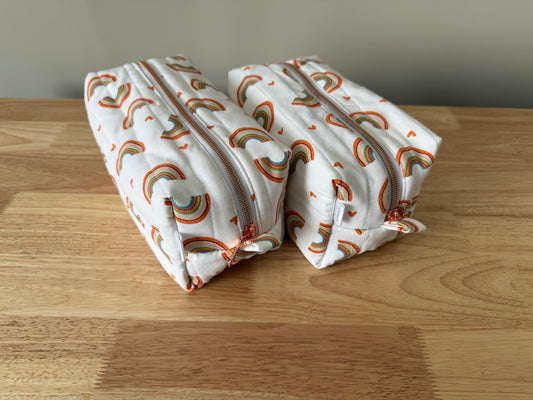 Small Boxy Zippered Toiletry Bag