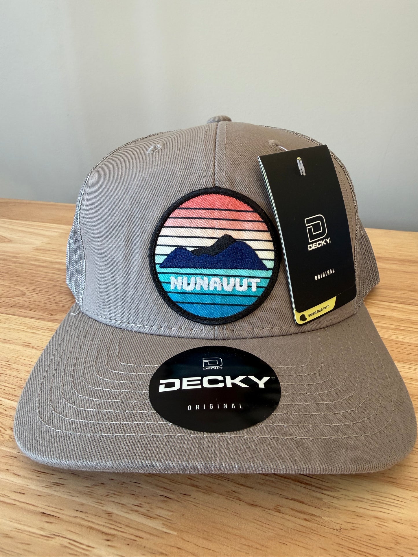 Adult Nunavut Sunset Embroidered Patch Trucker Cap