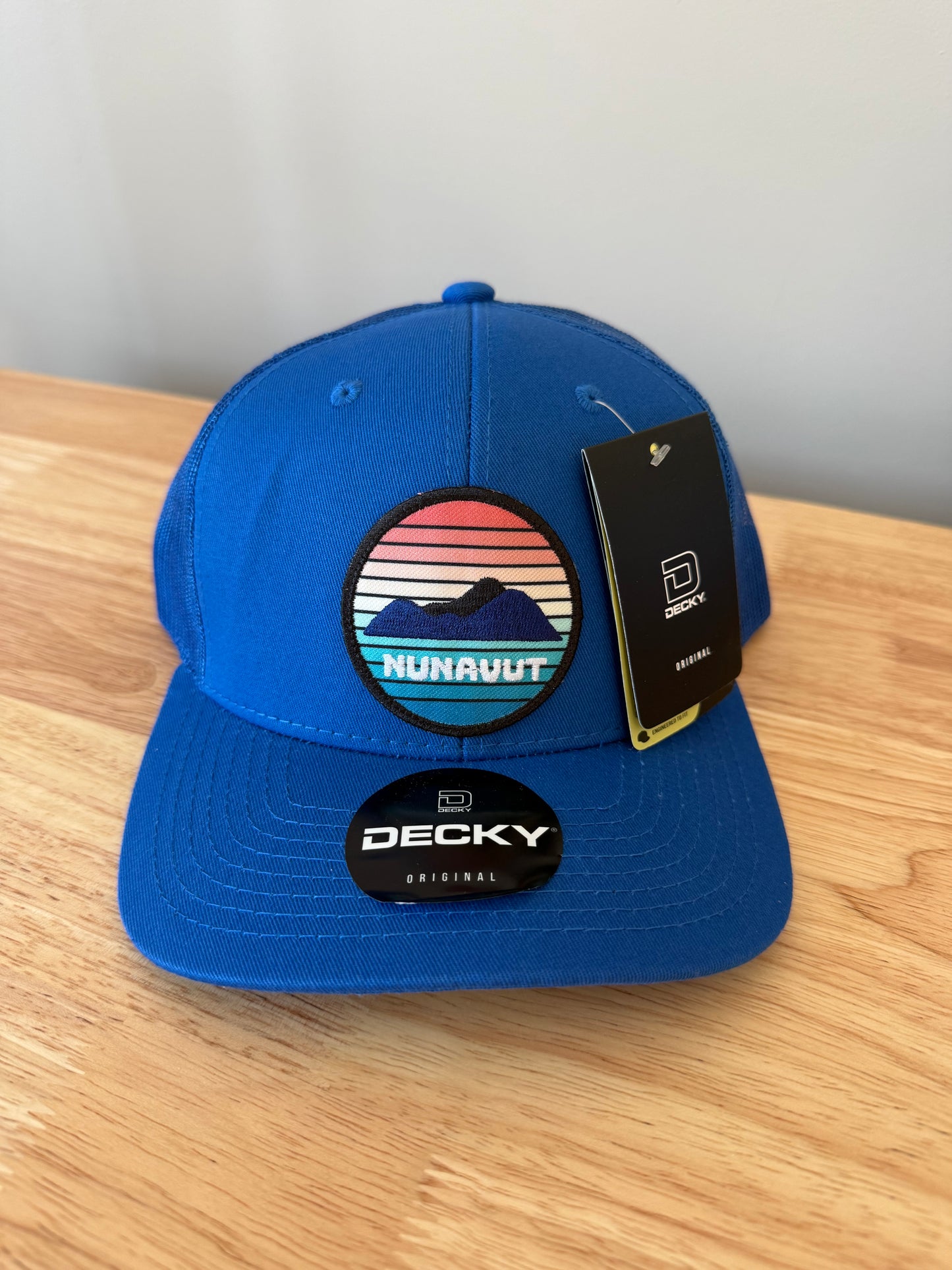Adult Nunavut Sunset Embroidered Patch Trucker Cap