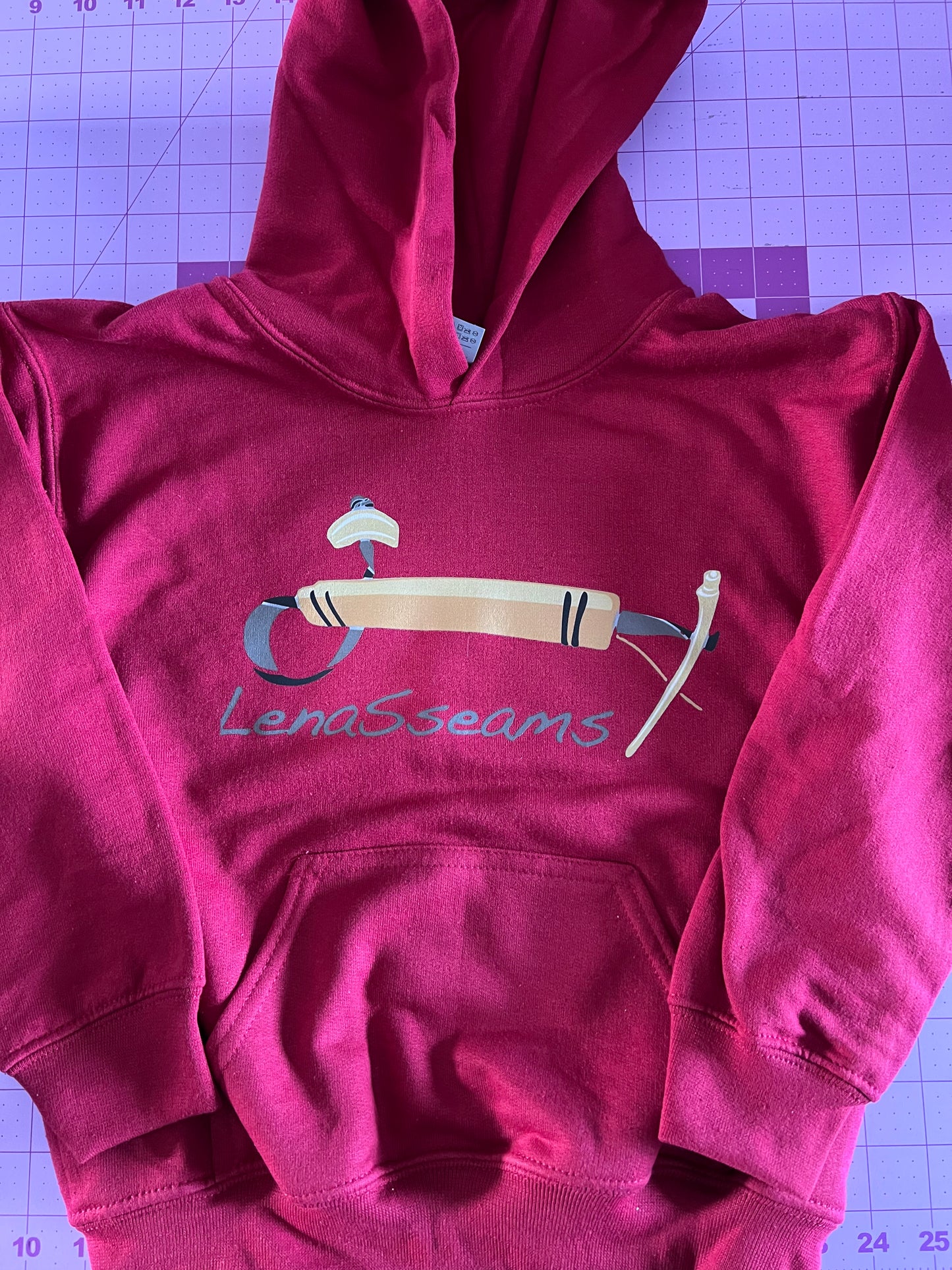 Youth Red LenaSseams Hoodie