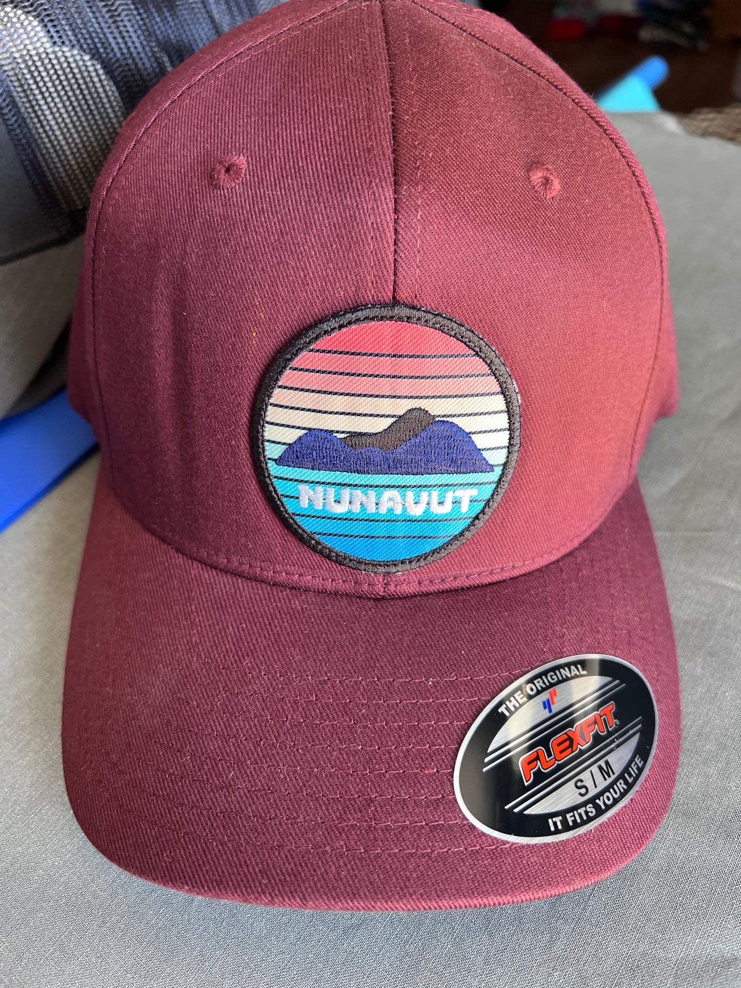 Adult Nunavut Sunset Flexfit Caps