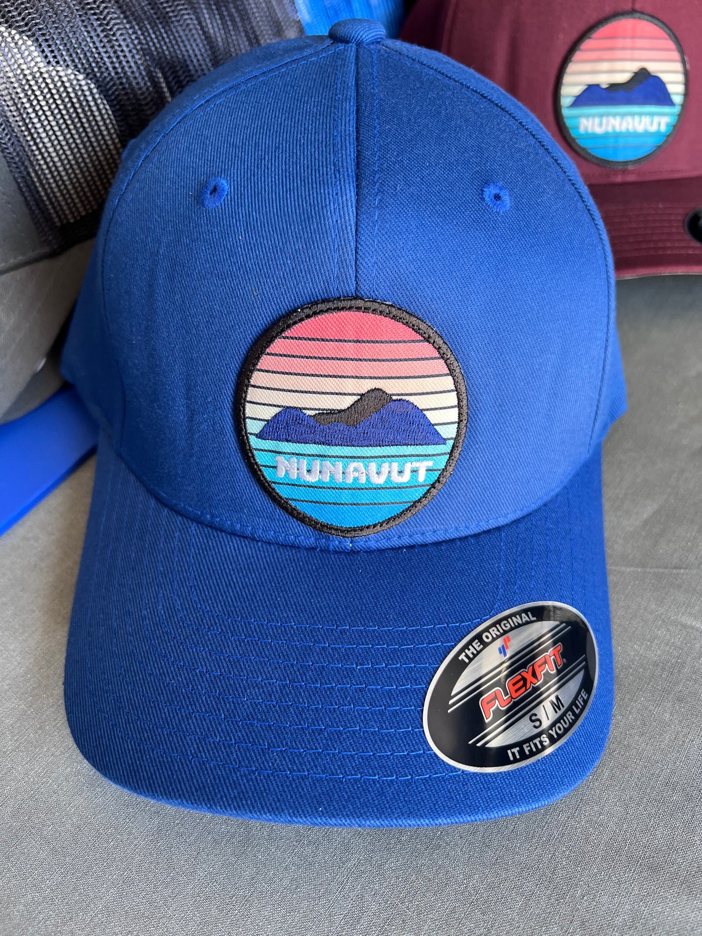 Adult Nunavut Sunset Flexfit Caps