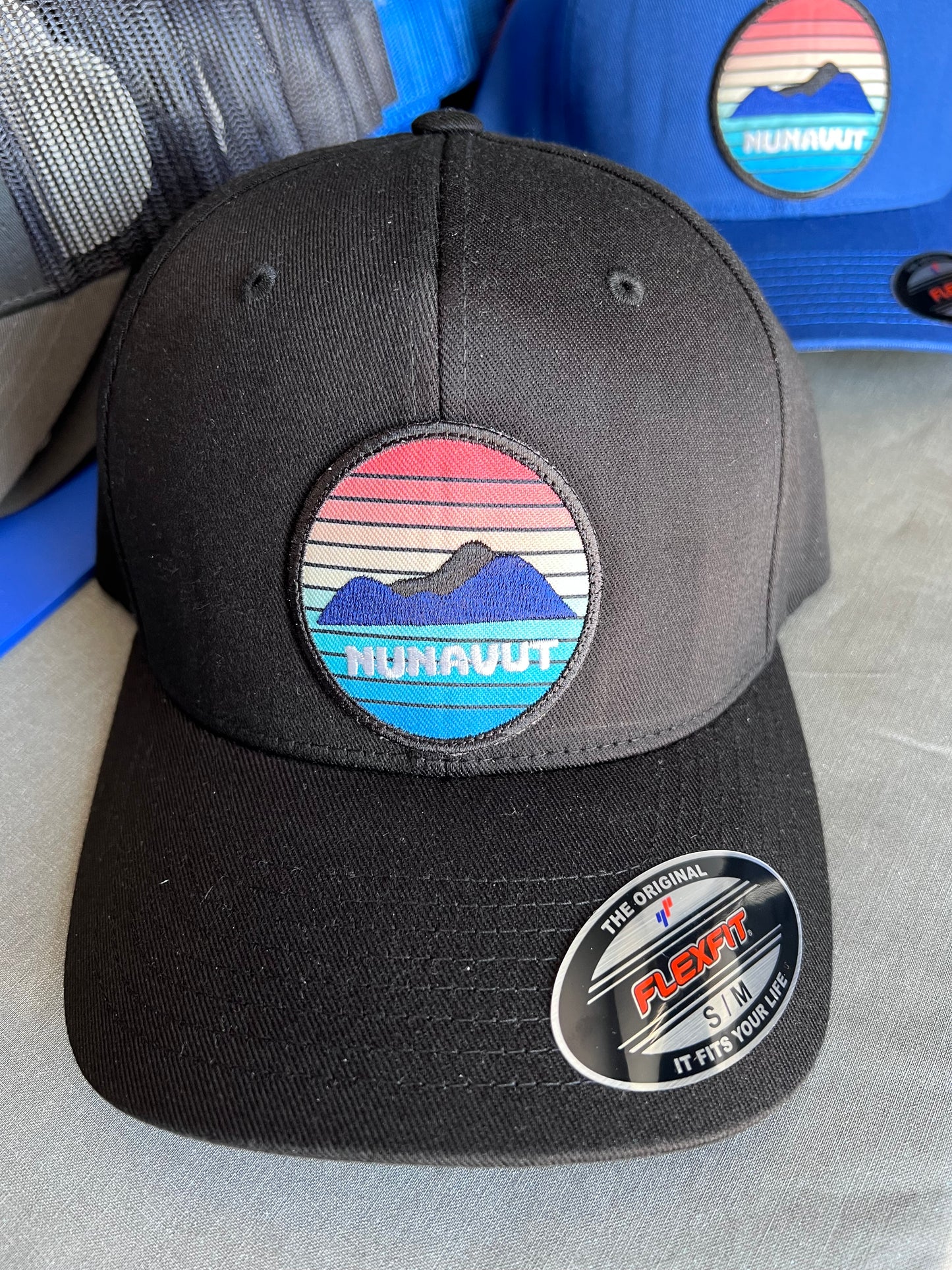 Adult Nunavut Sunset Flexfit Caps