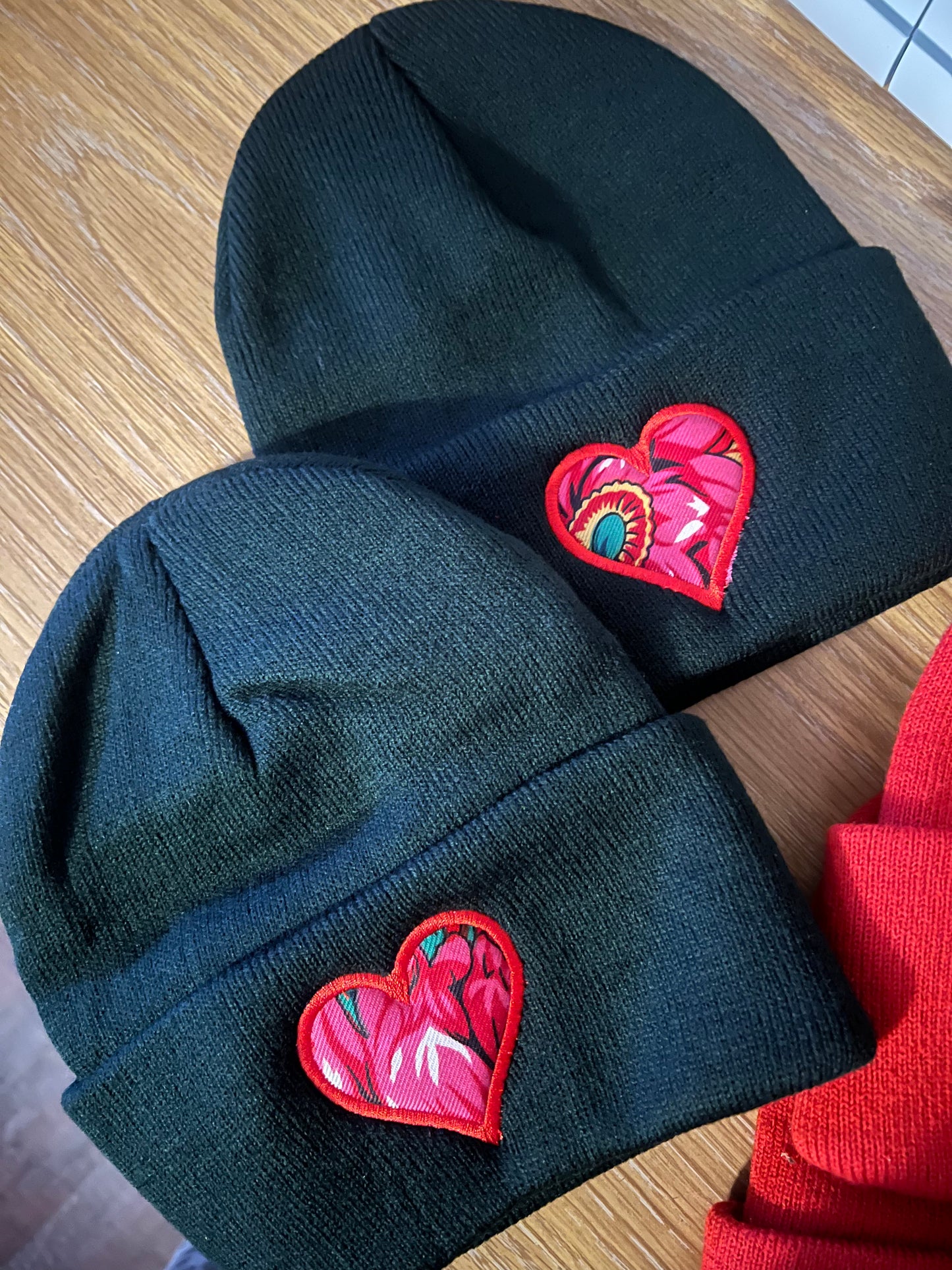 Hanky Heart Beanies